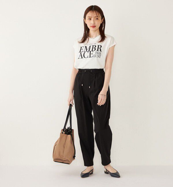 SHIPS Colors 「SHIPS Colors:〈接触冷感・UVカット〉フレンチスリーブ ロゴ Tシャツ◇」|Tシャツ・カットソー|