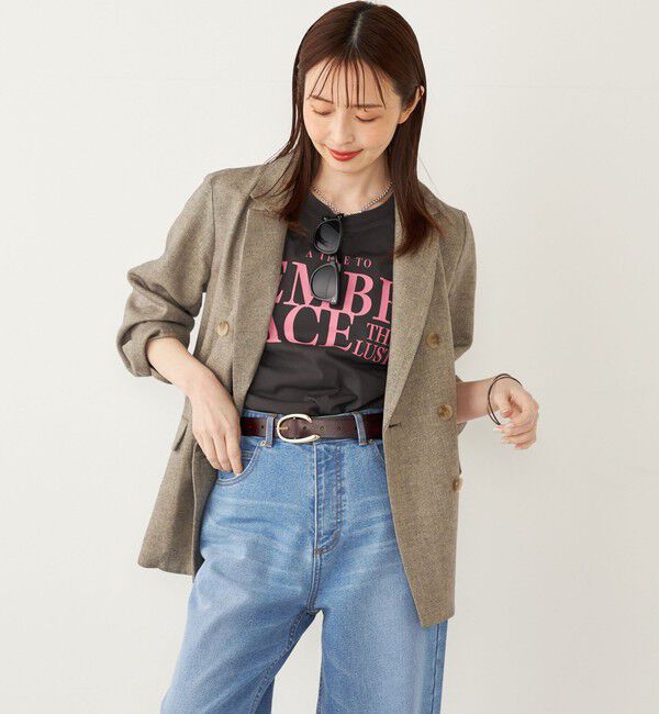 SHIPS Colors 「SHIPS Colors:〈接触冷感・UVカット〉フレンチスリーブ ロゴ Tシャツ◇」|Tシャツ・カットソー|