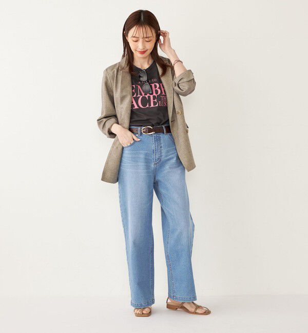 SHIPS Colors 「SHIPS Colors:〈接触冷感・UVカット〉フレンチスリーブ ロゴ Tシャツ◇」|Tシャツ・カットソー|