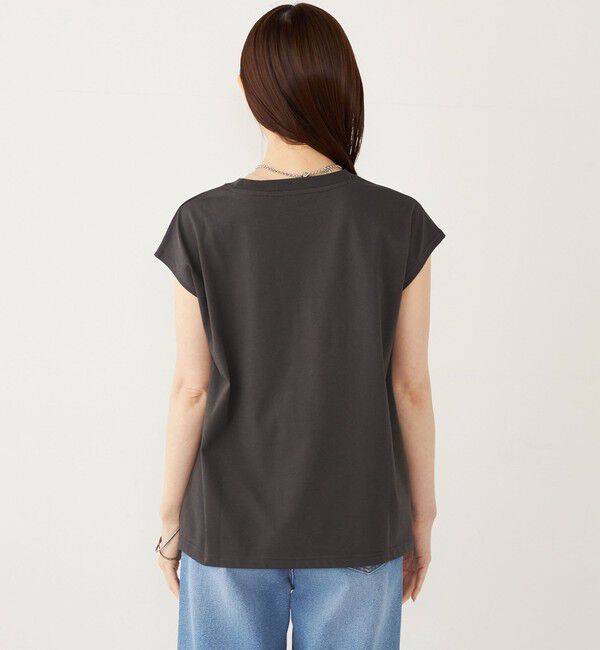 SHIPS Colors 「SHIPS Colors:〈接触冷感・UVカット〉フレンチスリーブ ロゴ Tシャツ◇」|Tシャツ・カットソー|