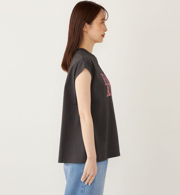 SHIPS Colors 「SHIPS Colors:〈接触冷感・UVカット〉フレンチスリーブ ロゴ Tシャツ◇」|Tシャツ・カットソー|