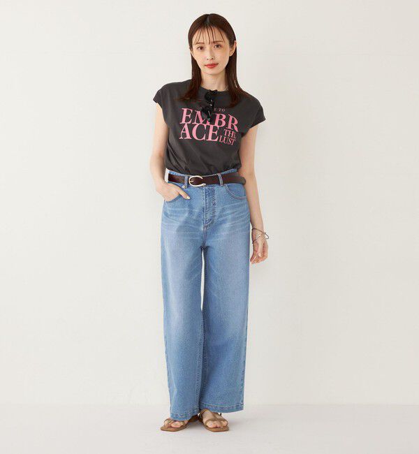 SHIPS Colors 「SHIPS Colors:〈接触冷感・UVカット〉フレンチスリーブ ロゴ Tシャツ◇」|Tシャツ・カットソー|