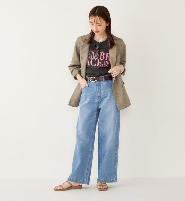 SHIPS Colors 「SHIPS Colors:〈接触冷感・UVカット〉フレンチスリーブ ロゴ Tシャツ◇」|Tシャツ・カットソー|