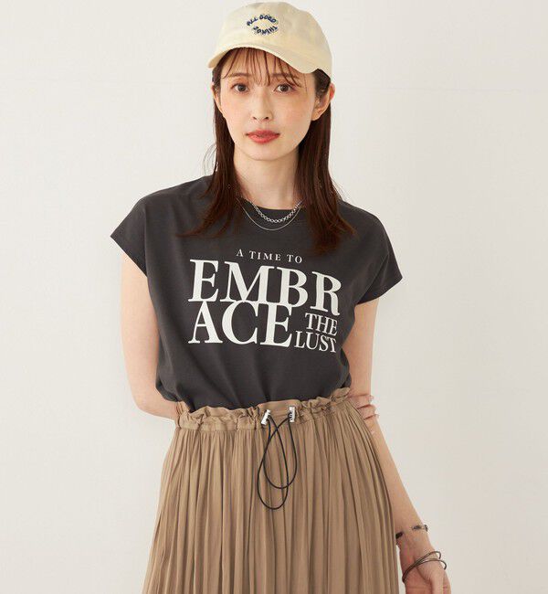 SHIPS Colors 「SHIPS Colors:〈接触冷感・UVカット〉フレンチスリーブ ロゴ Tシャツ◇」|Tシャツ・カットソー|