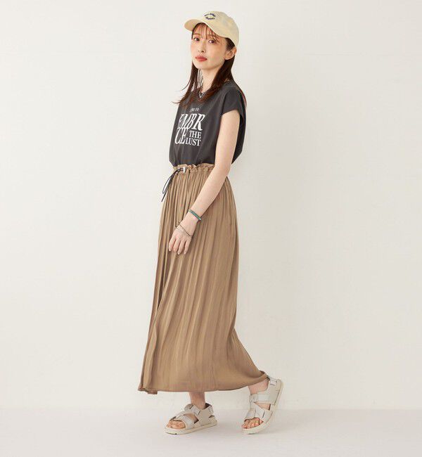 SHIPS Colors 「SHIPS Colors:〈接触冷感・UVカット〉フレンチスリーブ ロゴ Tシャツ◇」|Tシャツ・カットソー|