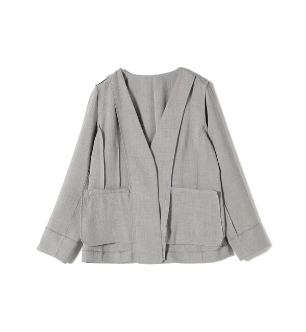 SHIPS Colors 「SHIPS Colors:〈手洗い可能〉リネンライク 1B ジャケット」|ノーカラージャケット|