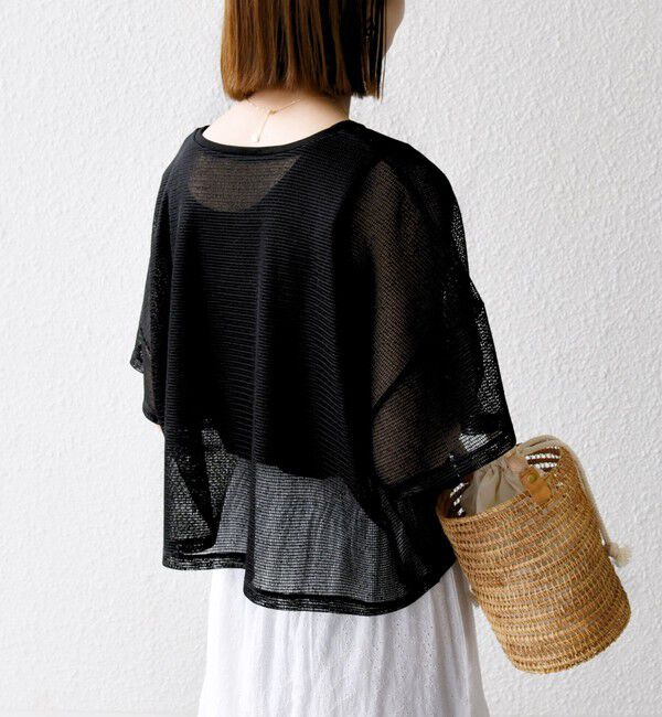 SHIPS any「SHIPS any:〈手洗い可能〉メッシュ シアー ワイド TEE &times; タンク セット」|Tシャツ・カットソー|