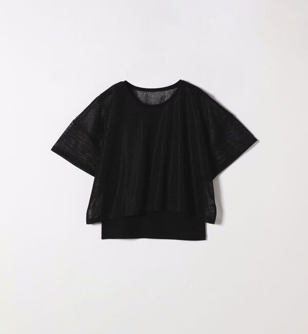 SHIPS any「SHIPS any:〈手洗い可能〉メッシュ シアー ワイド TEE &times; タンク セット」|Tシャツ・カットソー|