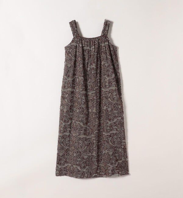 SHIPS any「SHIPS any:〈手洗い可能〉メッシュ ジャカード ギャザー Iライン ワンピース」|ワンピース|