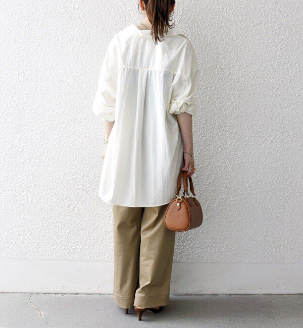 SHIPS any「SHIPS any:〈多機能/洗濯機可能〉ナイロン タスラン ポケット ビッグ シャツ」|シャツ・ブラウス|