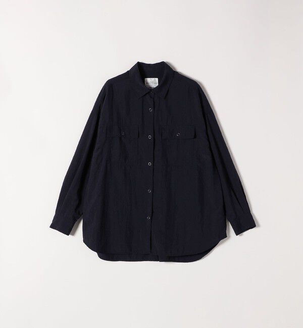 SHIPS any「SHIPS any:〈多機能/洗濯機可能〉ナイロン タスラン ポケット ビッグ シャツ」|シャツ・ブラウス|