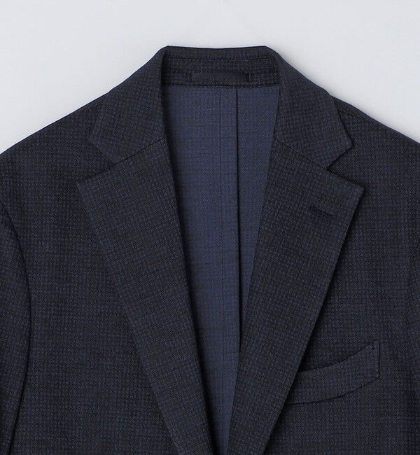 SHIPS「SHIPS: カネマサファブリック ジャージー プリント ハウンドトゥース ジャケット」|テーラードジャケット|