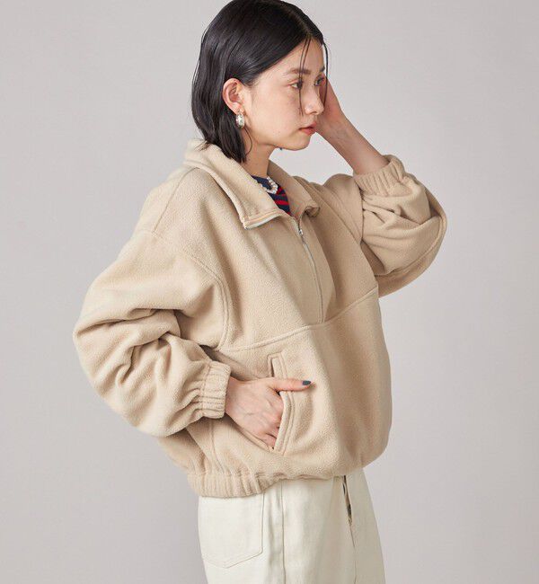 SHIPS for women「SHIPS NINE CASE:〈手洗い可能〉フリース ハーフ ジップ プルオーバー」|その他|