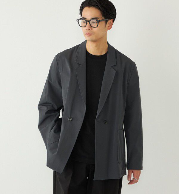 SHIPS Colors 「SHIPS Colors:〈洗濯機可能〉ナイロン ストレッチ ダブル ジャケット(セットアップ可能)」|テーラードジャケット|