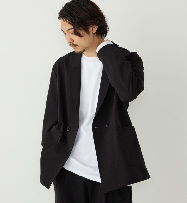 SHIPS Colors 「SHIPS Colors:〈洗濯機可能〉ナイロン ストレッチ ダブル ジャケット(セットアップ可能)」|テーラードジャケット|