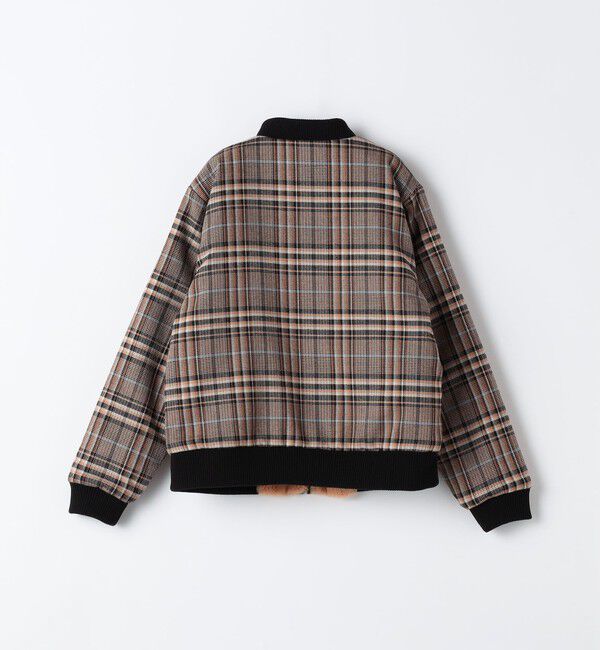 SHIPS Colors 「SHIPS Colors:90～140cm / ボア ボマー ジャケット チェック◇」|ブルゾン・スタジャン|