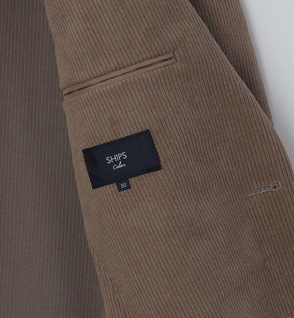 SHIPS Colors 「SHIPS Colors:〈手洗い可能〉コーデュロイ ジャケット(セットアップ対応可能)」|テーラードジャケット|