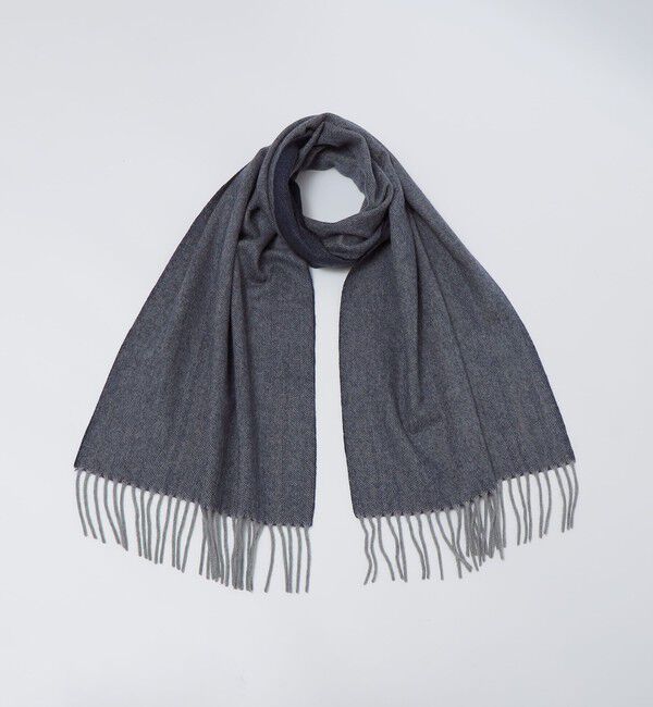 SHIPS「SHIPS: カシミヤ ヘリンボーン リバーシブル マフラー」|ストール|