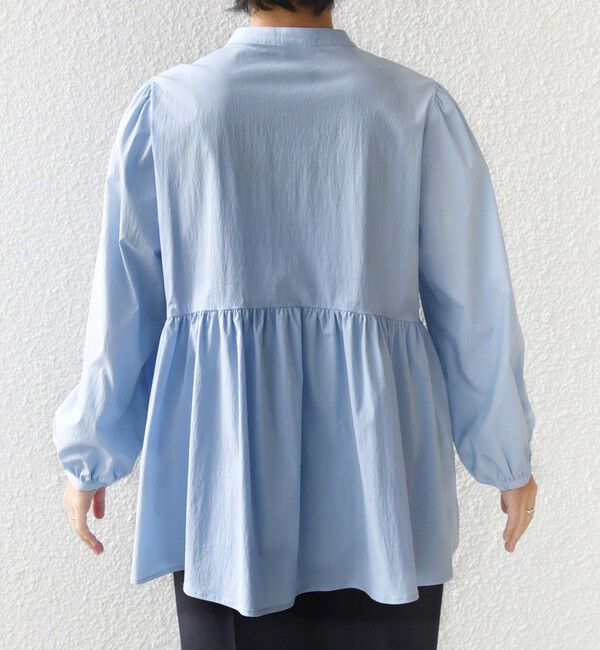 SHIPS for women「【WEB限定】〈手洗い可能〉フリル 刺繍 ペプラム ブラウス」|シャツ・ブラウス|