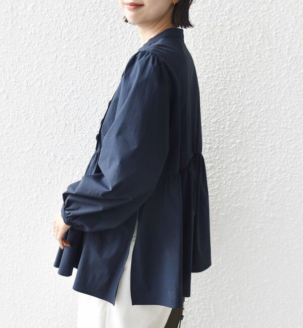 SHIPS for women「【WEB限定】〈手洗い可能〉フリル 刺繍 ペプラム ブラウス」|シャツ・ブラウス|