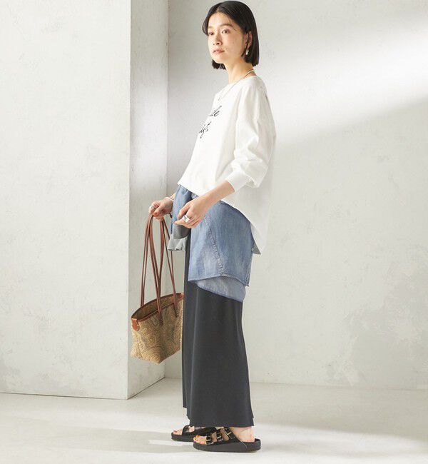 SHIPS for women「【SHIPS別注】81BRANCA: プリント ロングスリーブ TEE」|Tシャツ・カットソー|