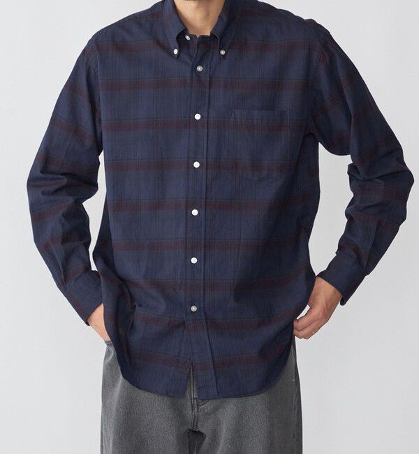 SHIPS「SHIPS: AUTHENTIC マドラスチェック ボタンダウン シャツ」|シャツ・ブラウス|ネイビー
