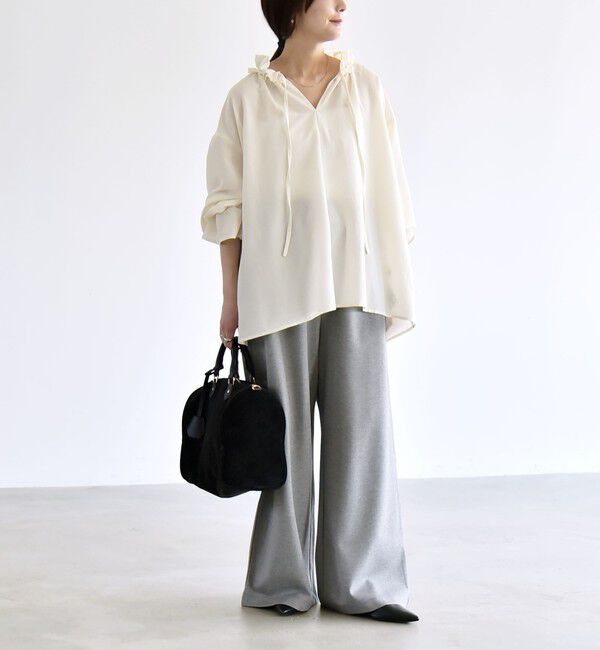 quaranciel「《予約》quaranciel:〈洗濯機可能〉ライト ポンチ ロゴ刺繍 スウェット パンツ」|その他|