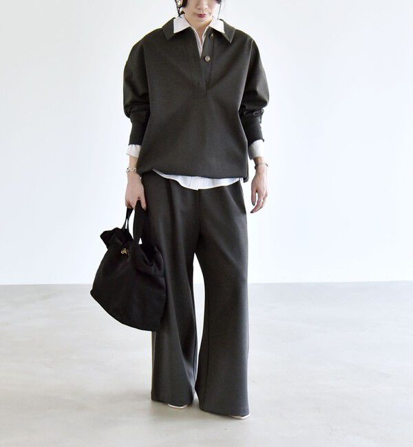 quaranciel「《予約》quaranciel:〈洗濯機可能〉ライト ポンチ ロゴ刺繍 スウェット パンツ」|その他|