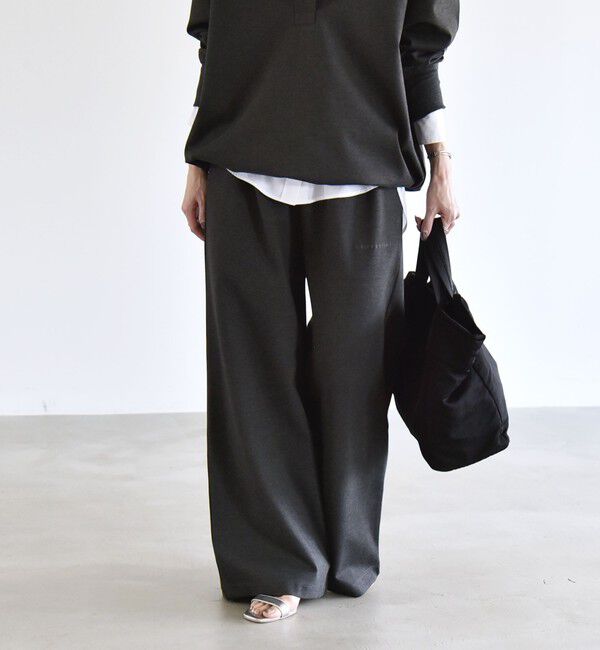 quaranciel「《予約》quaranciel:〈洗濯機可能〉ライト ポンチ ロゴ刺繍 スウェット パンツ」|その他|