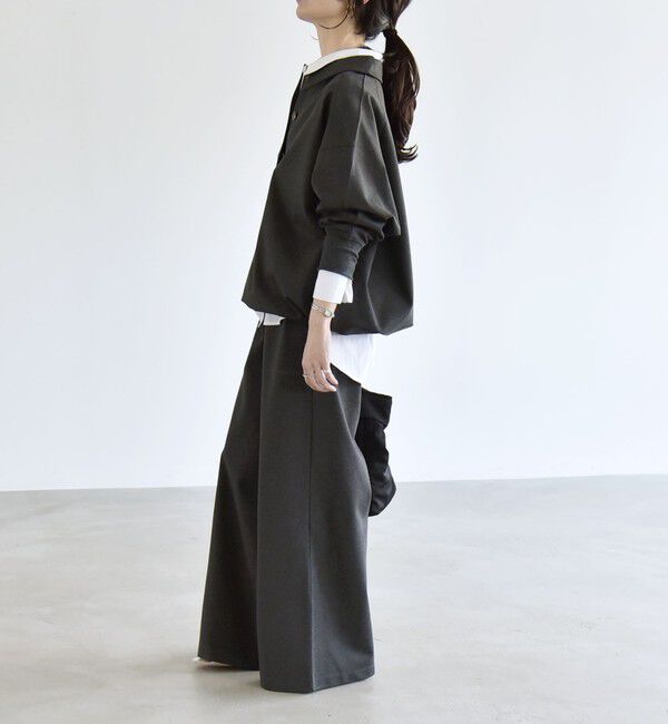 quaranciel「《予約》quaranciel:〈洗濯機可能〉ライト ポンチ ロゴ刺繍 スウェット パンツ」|その他|