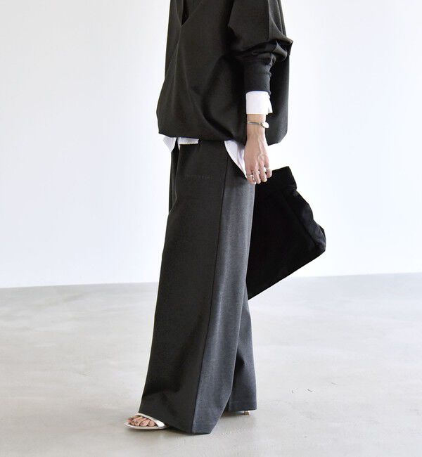 quaranciel「《予約》quaranciel:〈洗濯機可能〉ライト ポンチ ロゴ刺繍 スウェット パンツ」|その他|