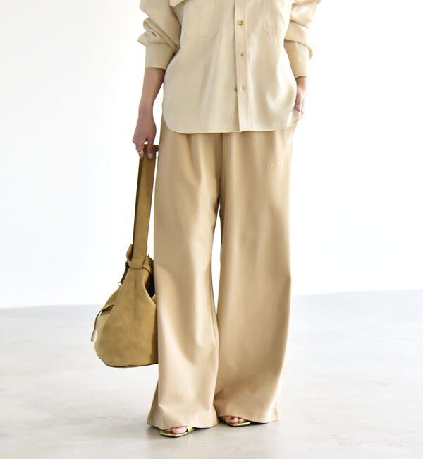 quaranciel「《予約》quaranciel:〈洗濯機可能〉ライト ポンチ ロゴ刺繍 スウェット パンツ」|その他|