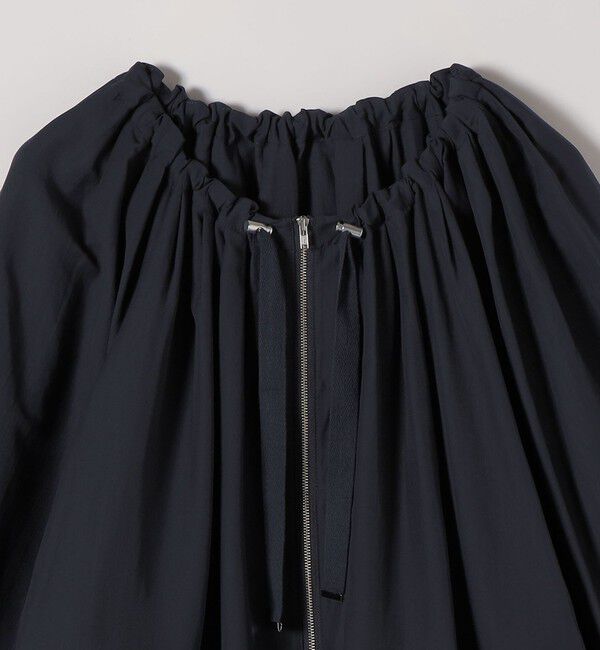 quaranciel「《予約》quaranciel:〈洗濯機可能〉シアー ギャザー ネック コンパクト ブルゾン」|その他|