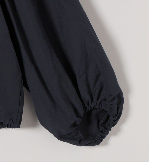 quaranciel「《予約》quaranciel:〈洗濯機可能〉シアー ギャザー ネック コンパクト ブルゾン」|その他|