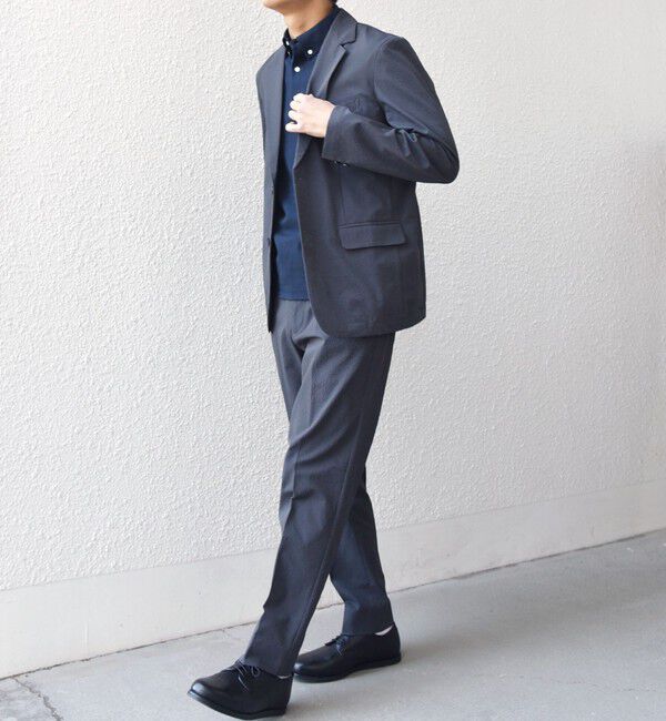 SHIPS any「SHIPS any:〈撥水/軽量/ストレッチ〉SOLOTEX(R) シアサッカー セットアップ スーツ 26SS◆」|スーツ|チャコールグレー