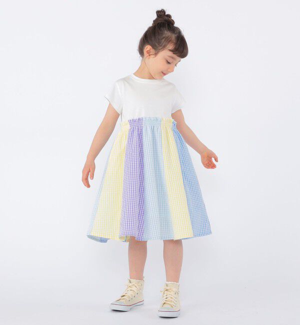 SHIPS KIDS「SHIPS KIDS:100～130cm / パネル 切替 ワンピース」|ワンピース|