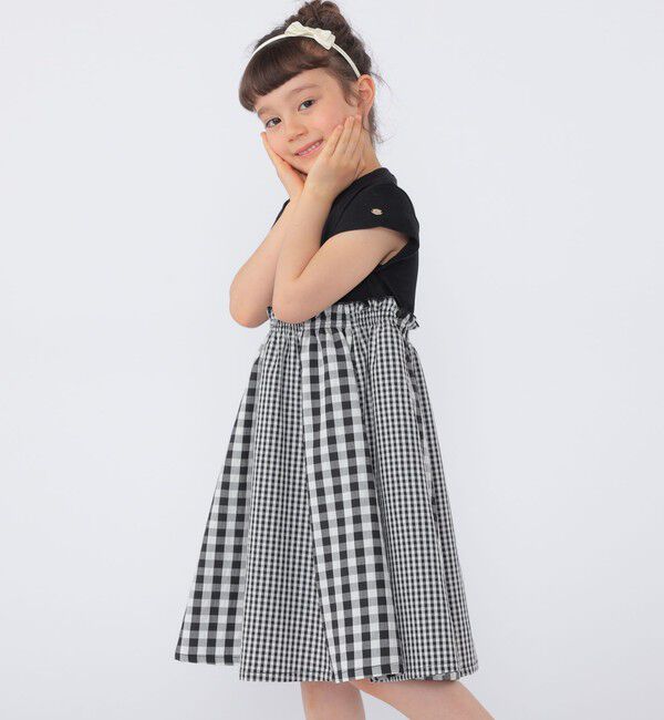 SHIPS KIDS「SHIPS KIDS:100～130cm / パネル 切替 ワンピース」|ワンピース|
