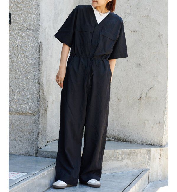 OUTDOOR PRODUCTS Usual Things「ダブルポケットVネックオールインワン」|オールインワン|