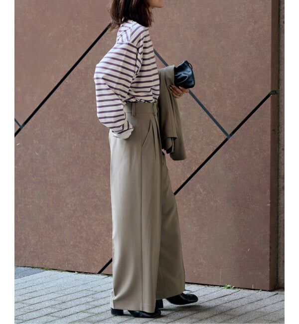 OUTDOOR PRODUCTS Usual Things「コットンボーダークルーネックワイドTEE」|Tシャツ・カットソー|