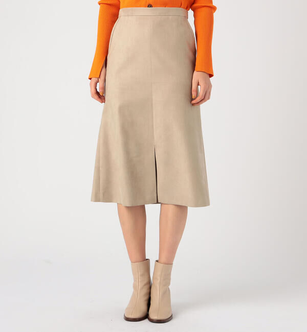 Ballsey「フェイクスエード マーメイドミディスカート」|フレア|43 ベージュ