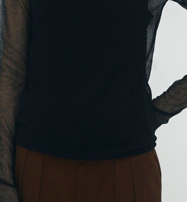 CABaN「コットンナイロン シアータートルネックプルオーバー」|ニット・セーター|