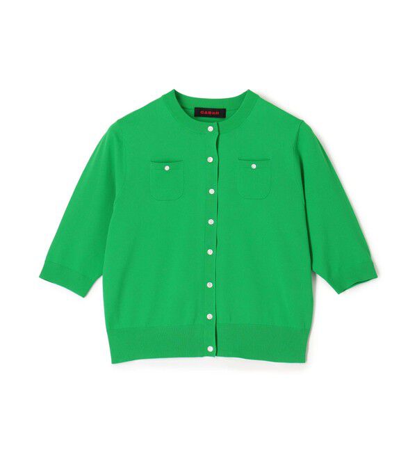 ファインポリエステル ハーフスリーブポケットカーディガン（CABaN