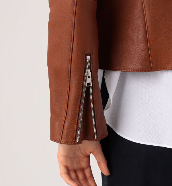 DES PRES「ラムレザー ジップアップブルゾン」|ライダースジャケット|