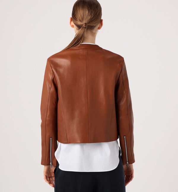 DES PRES「ラムレザー ジップアップブルゾン」|ライダースジャケット|