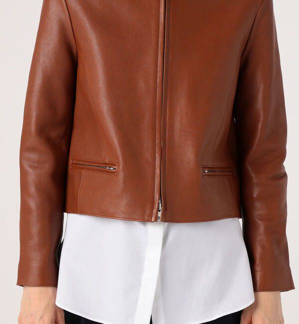 DES PRES「ラムレザー ジップアップブルゾン」|ライダースジャケット|