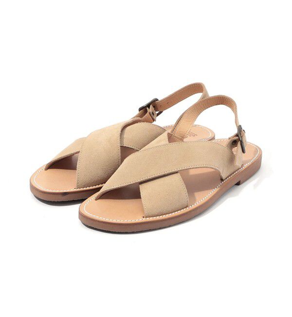 TOMORROWLAND GOODS「LA BOTTE GARDIANE スエード ストラップサンダル」|サンダル|43 ベージュ