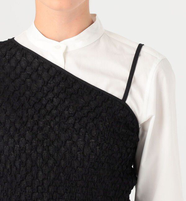 Ballsey「シャーリングジャカード アシンメトリータンクトップ」|タンクトップ|