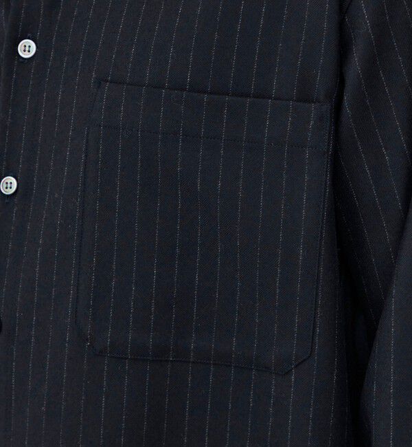 GALERIE VIE「ライトフラノストレッチ スタンドカラーシャツ」|シャツ・ブラウス|