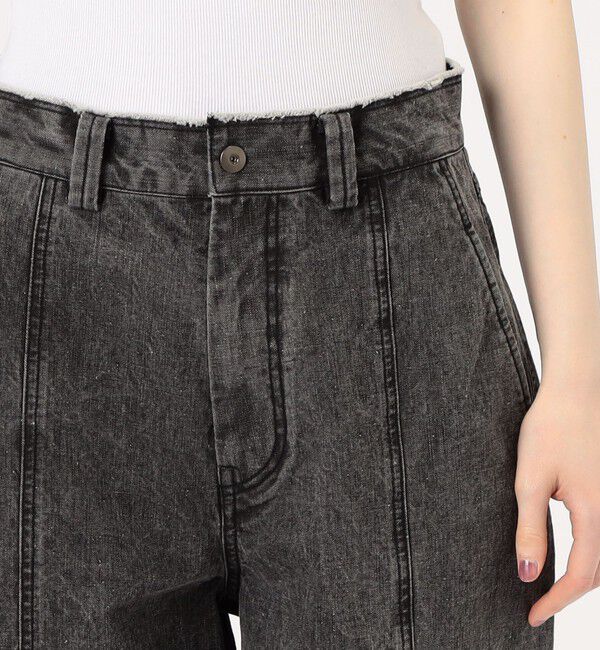 Edition「ガーメントウォッシュ ワイドパンツ」|デニム|