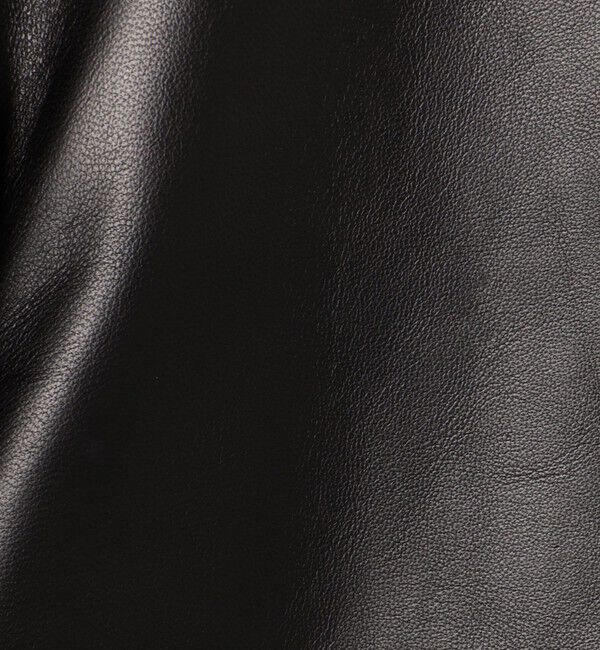 DES PRES「ラムレザー クルーネックジャケット」|ノーカラージャケット|